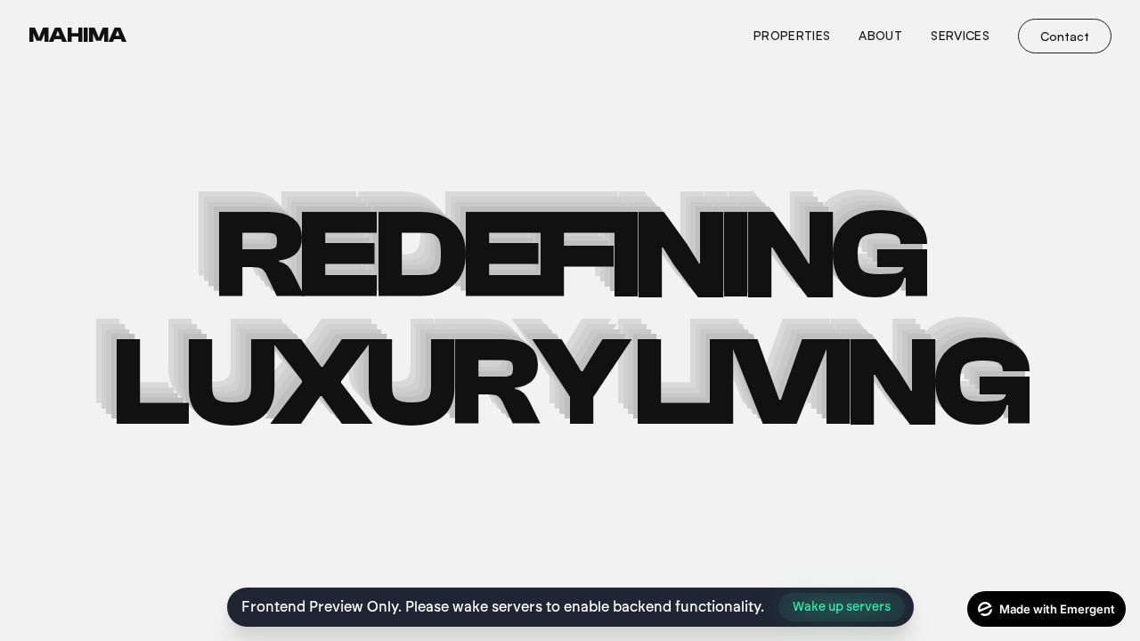 Luxury Real Estate Company - website designed and developed by Buffetism, web development company India